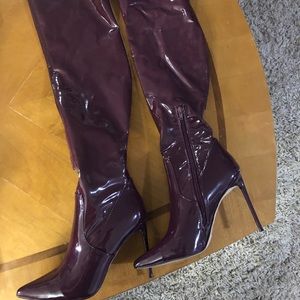 Steve Madden Purple Thigh High Boots Size 10M - Pre-Owned